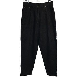 L.L.Bean Women’s Black High-rise 100% Wool Pants Regular Size 10